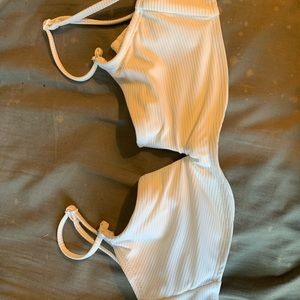White bathing suit top